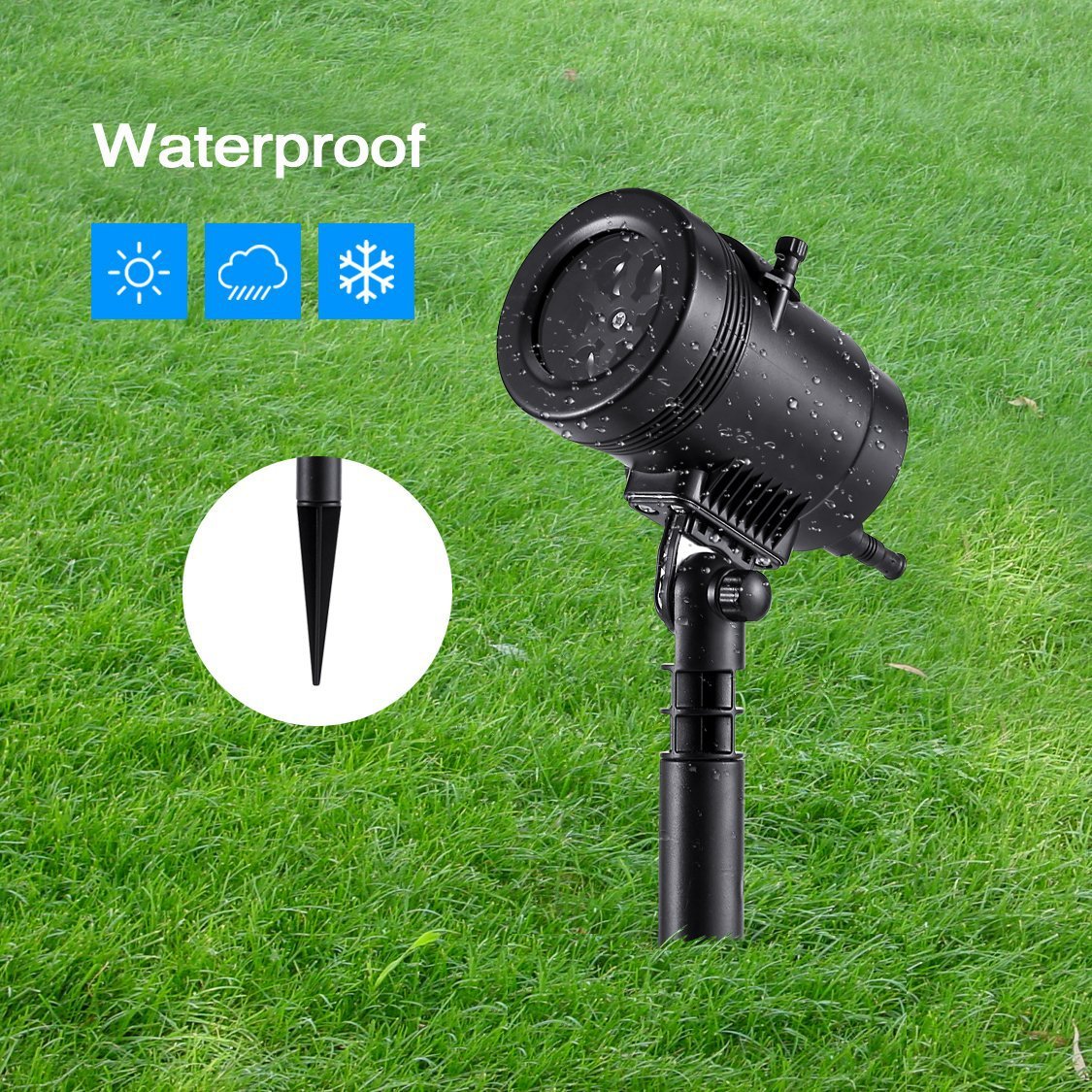 The interchangeable LED film projection lamp and snowflake projection lamp can be customized with high-brightness and non-fading film Item Picture