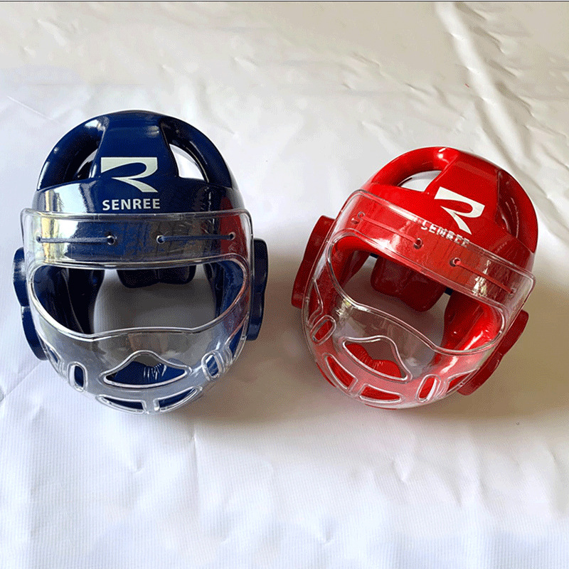 Manufacturers Wholesale A Formed Helmet Mask Protective Gear Sanda Karate Taekwondo Training Protection Integrated Head Protection Application Scenario
