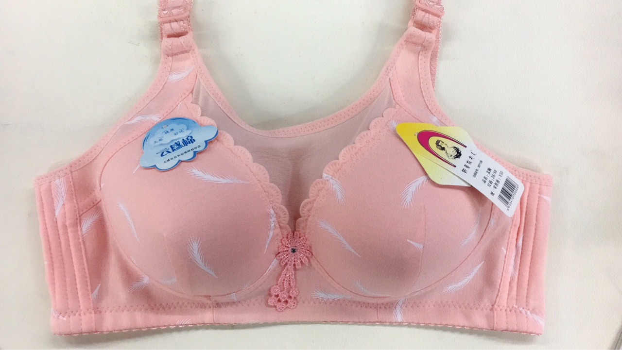 No Ring New Noble Lady 138#C Cup Thin cotton printed anti-glare bra Specification image