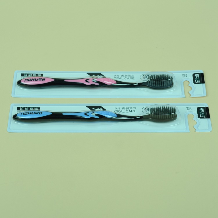Saturday Daily Necessities Yiwu Department Store Toothbrush Wholesale After Han 605 (30 / Seat) Bamboo Charcoal Soft Bristle Toothbrush Specification drawing