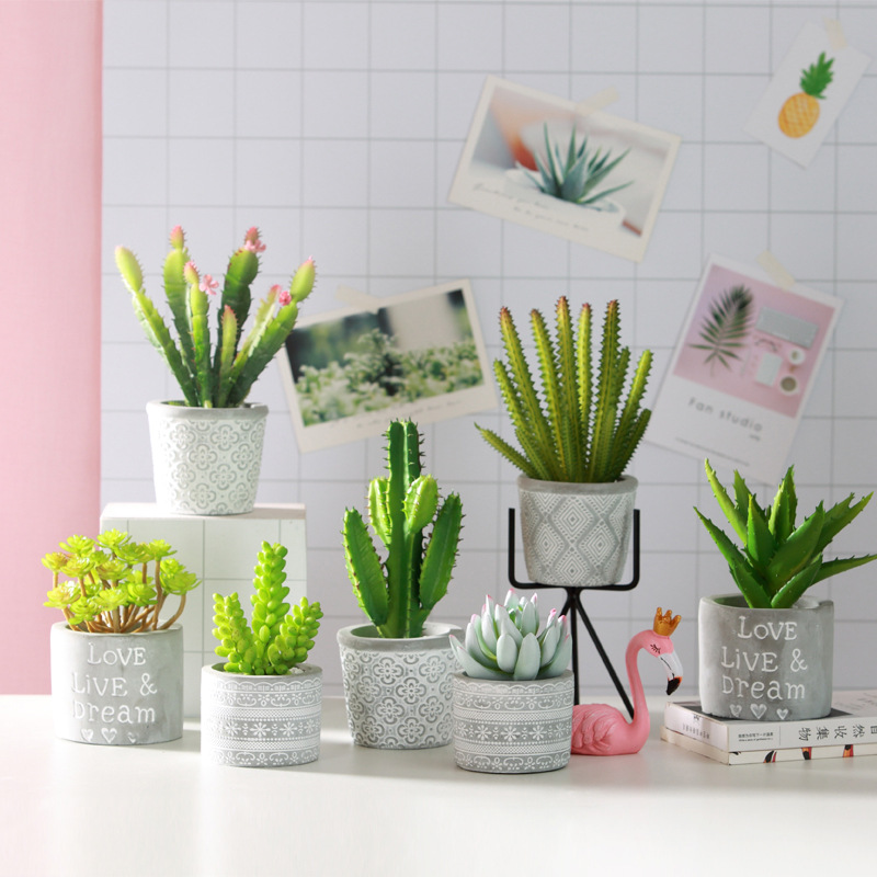 塑料仿真盆栽 假绿植植物盆栽 装饰假盆栽 环保无味植物盆景 室内外装饰品其它