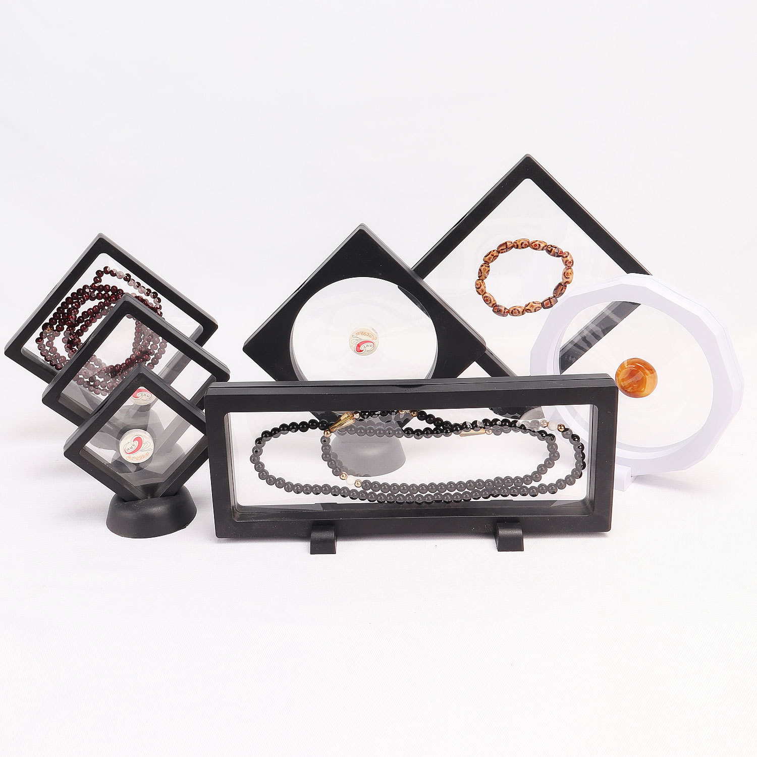 Suspension Box Pe Film Transparent Text Play Pendant Necklace Ring Display Gift Box Jewelry Jewelry Packaging Box full figure