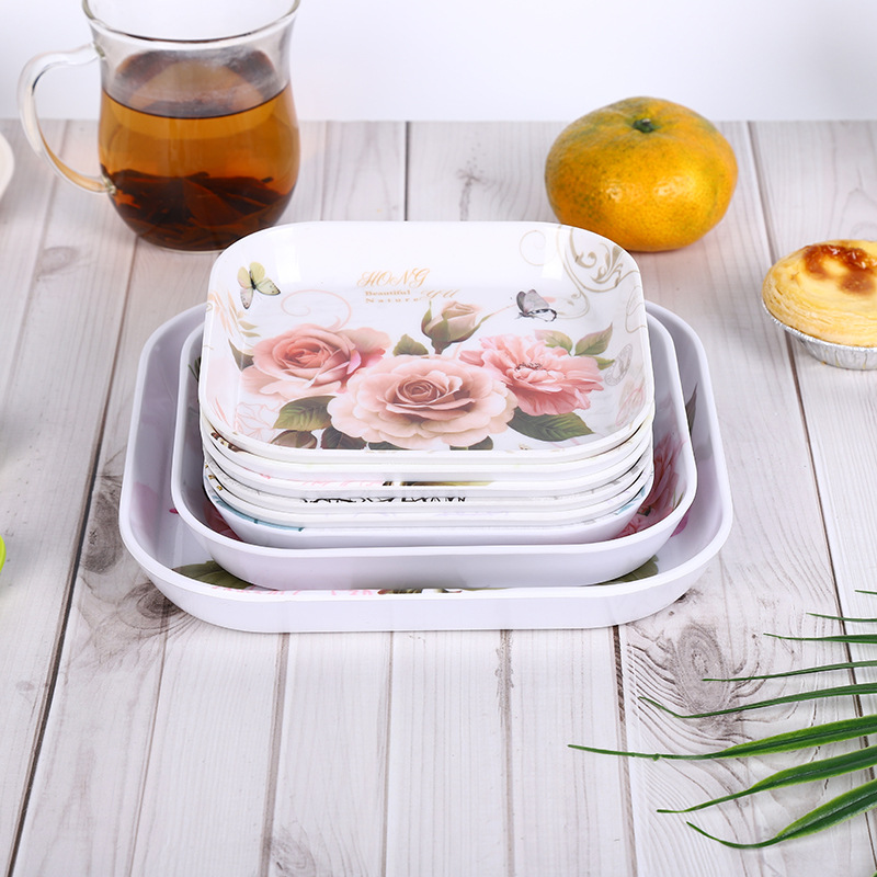 2021 New Nano Dish Convenient Bone Dish Japanese Square Tableware Plate Household Fruit Tray Tea Tray Specification drawing