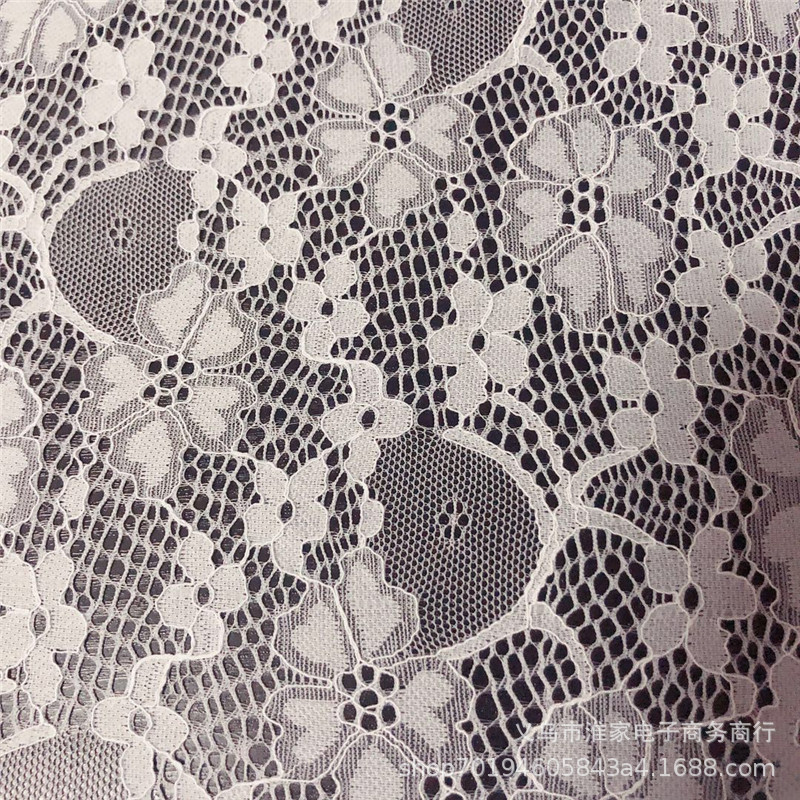 Factory direct sales of brocade lace fabric, elastic leaf flower fabric, lace clothing and dresses, soft and comfortable Specification image