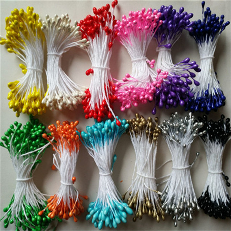 Wholesale silk screen flower material simulation flower core accessories hair bow core 0.3 pearlescent gypsum core full figure