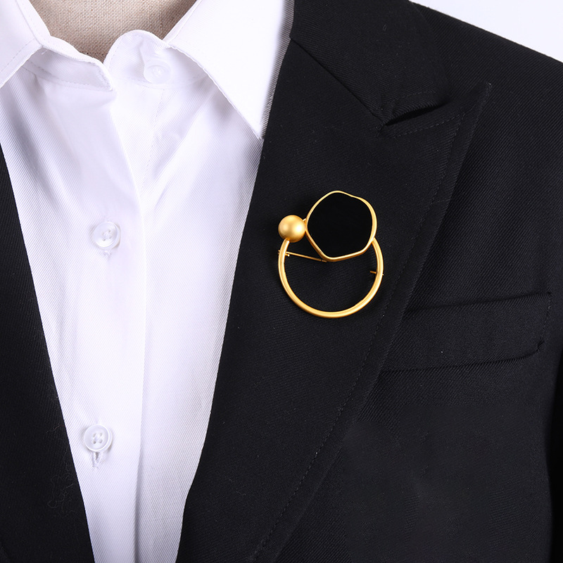 Winter New Korean Fashion Clothing Chest Accessories Suit Alloy Sweater Buckle Wholesale Men's And Women's Suits Small Brooch Specification drawing