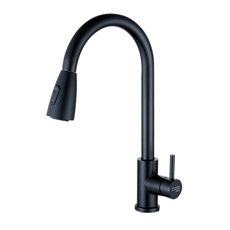 European Kitchen Faucet Pull Out Anti-Splash Head Hot And Cold Household Dish Sink Stainless Steel Faucet Rotation Item Picture