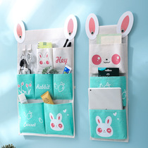 Dormitory home storage bag hanging bag wall hanging shelf cloth dormitory artifact bag small cloth bag hanging type
