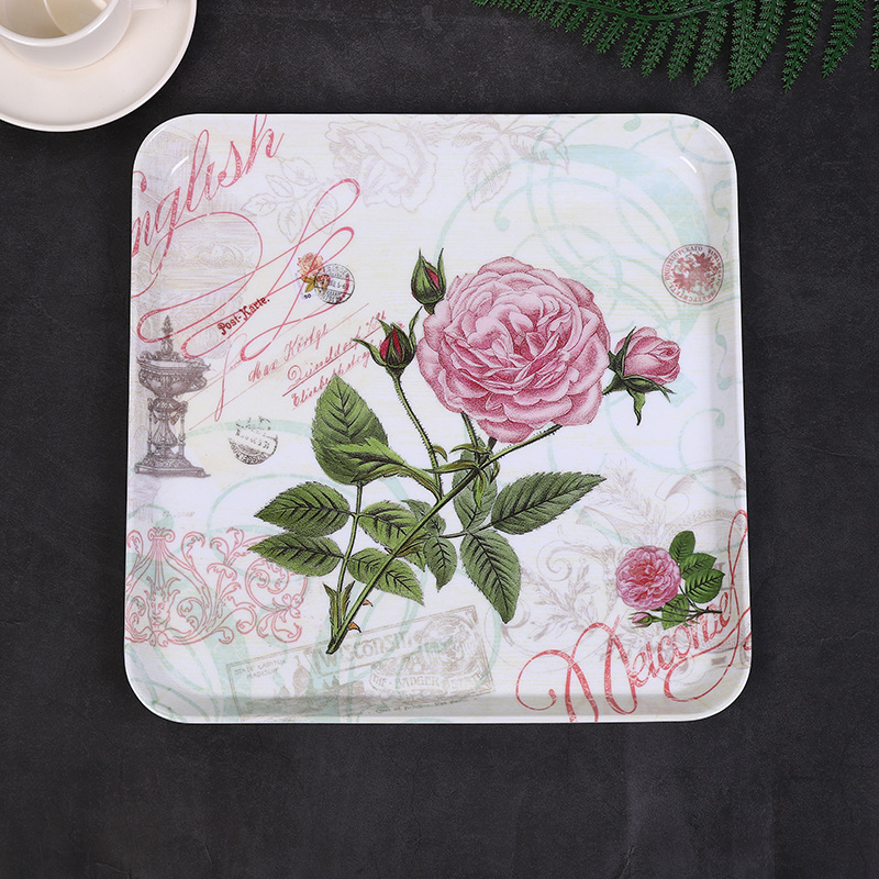 2021 New Nano Dish Square A5 Melamine Tableware Tray Dish Plate Fruit Tray Dinner Plate Specification drawing