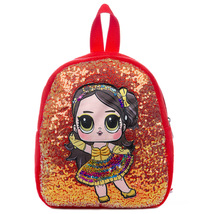 PJ-79卡通女孩背包 开学季多款式儿童书包可爱毛绒炫酷亮片书包