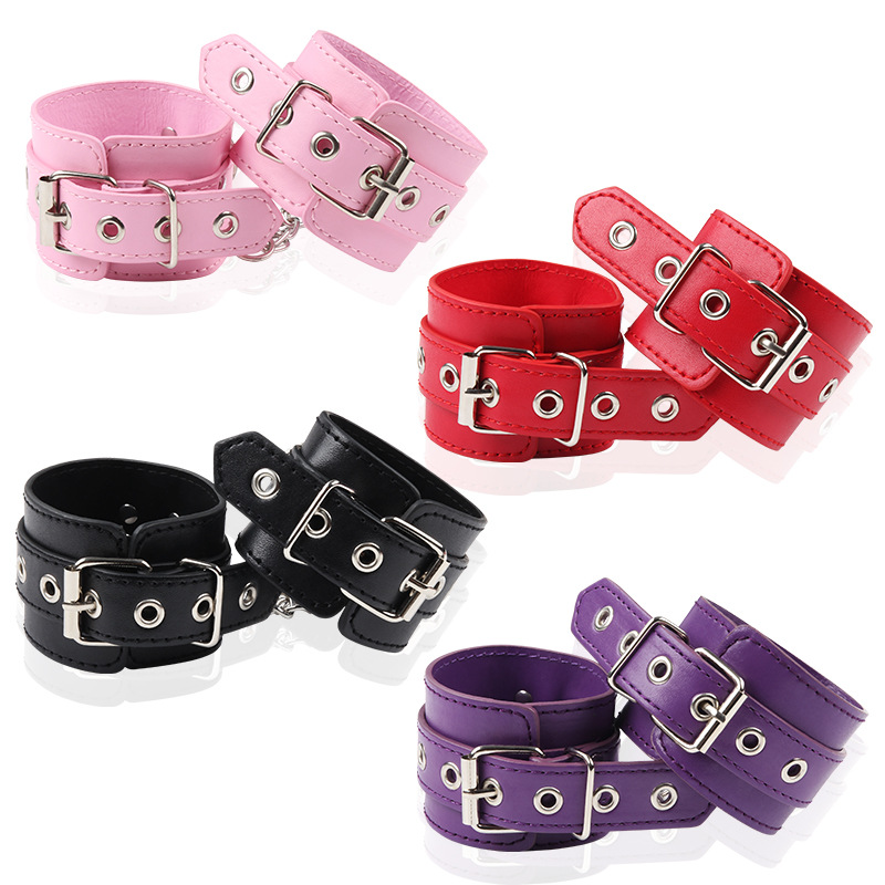 Adult sex toys Entry level shackles Leather binding shackles SM alternative sex toys shackles details Picture
