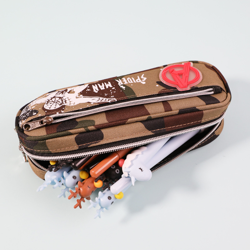 Personalized Male Army Pen Bag Large Capacity Personalized Army Creative Pen Bag Student Pencil Case Wholesale Spot Specification drawing