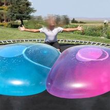 热销吹气圆球bubble ball注水透明泡泡球TPR吹气球 拍拍球 大光球