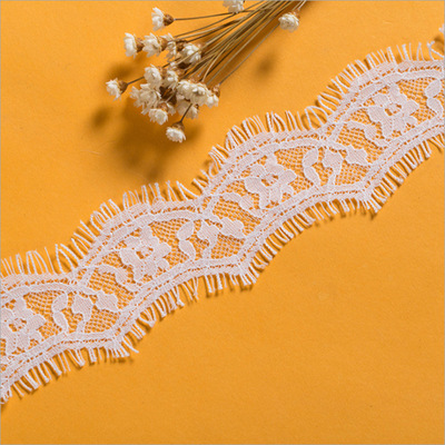 Factory direct supply of 4cm*300cm eyelash lace hemline lace DIY clothing accessories Specification image