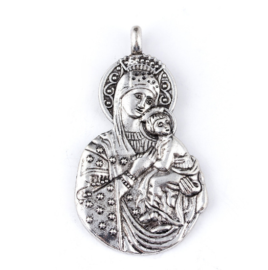 Manufacturers Directly For The Moon Diy Alloy Oval Keychain Necklace Accessories Religious Jewelry Pendant Wholesale details Picture