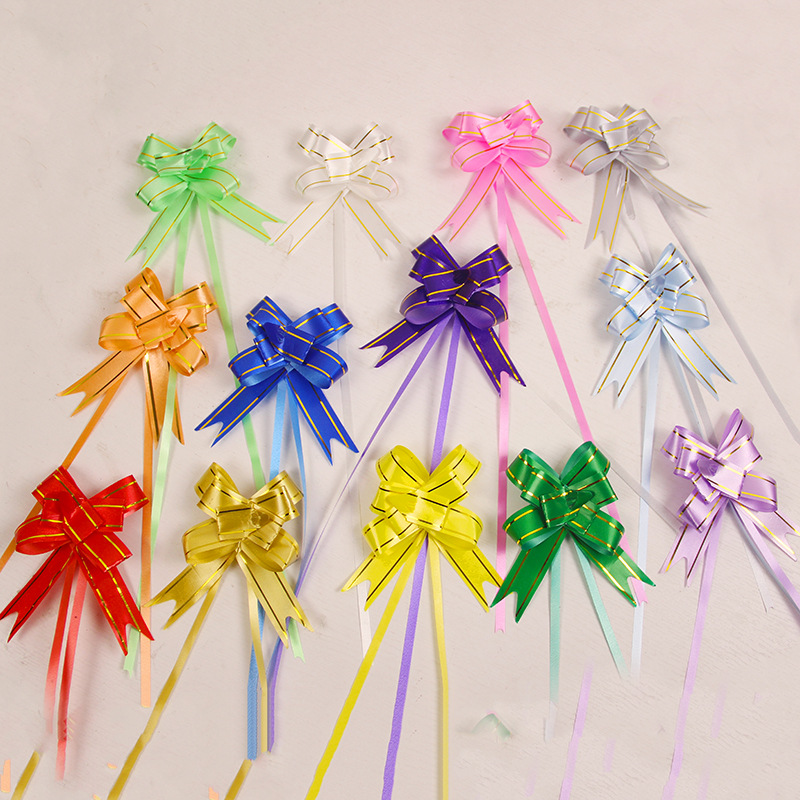 Wedding Festival Supplies Gift Pack Decorative Tie Flower Draw Flower Gilt Rose 18 Hand Pull Flower Wholesale Bow Trumpet details Picture
