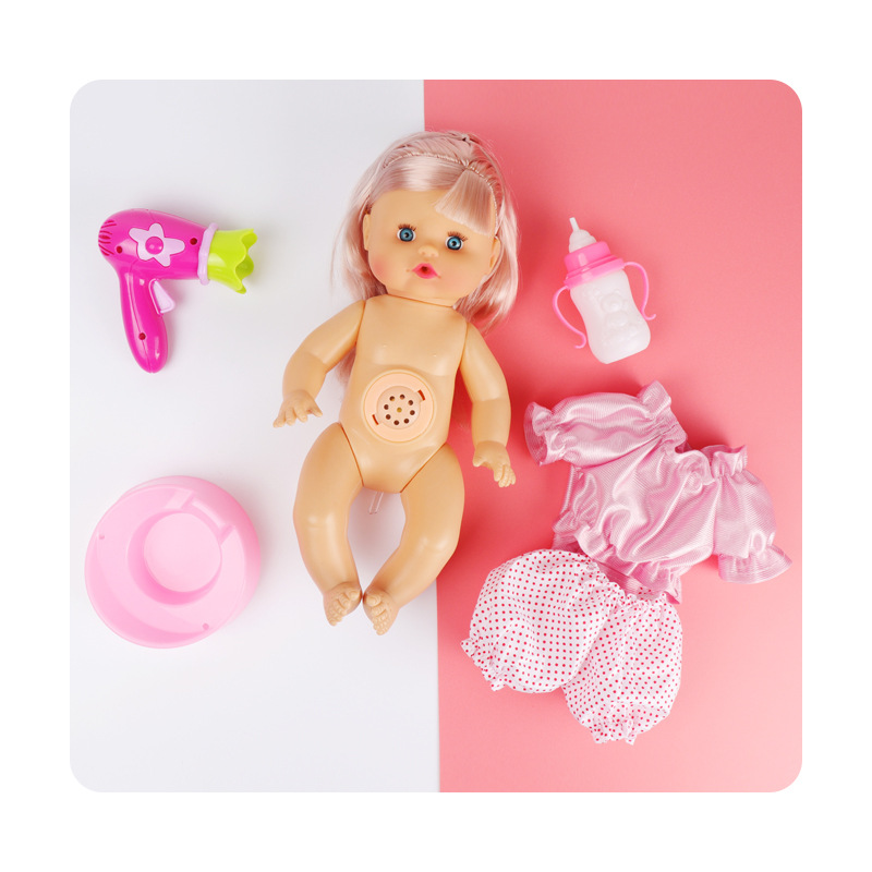 亚马逊跨境热款过家家洋娃娃仿真婴儿娃娃会喝水尿尿会说话的玩偶详情图3