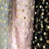 Knitted mesh fabric with polka dots, fashion dress fabric, toy puffy skirt, headwear and hair accessory fabric, seven-color round mesh yarn details Picture