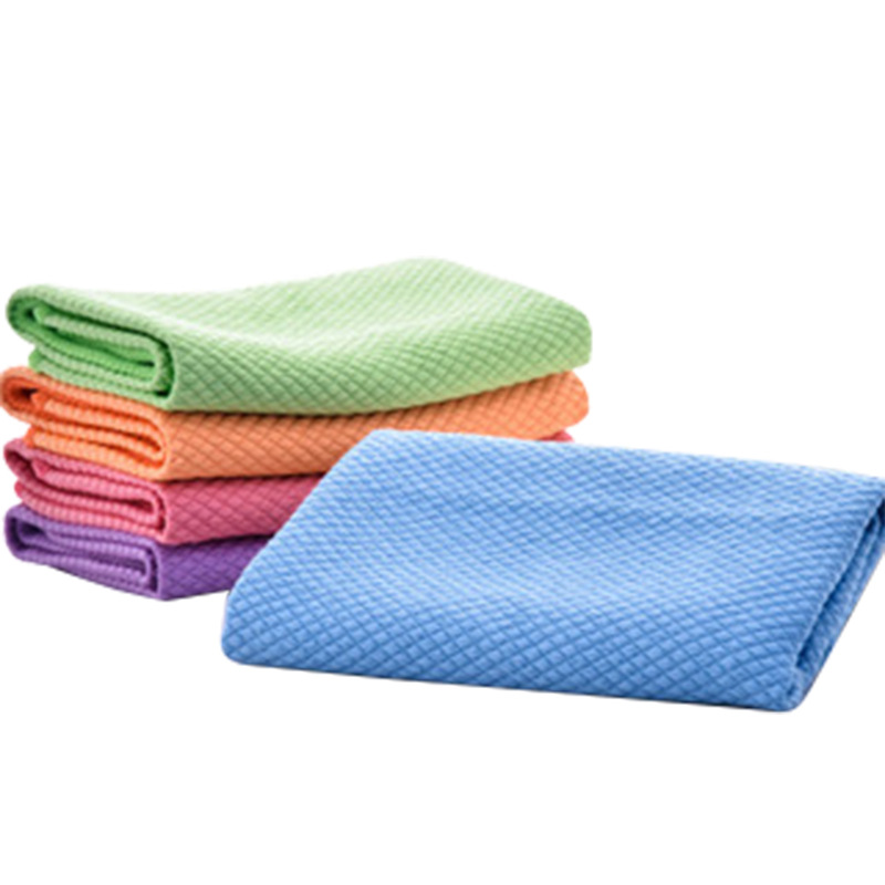 Fish Scale Cloth Thickened Non-Trace Cloth Absorbent Glass Cloth Is Not Easy To Drop Hair Kitchen Wipe Table Cleaning Towel Wechat E-Commerce Item Picture