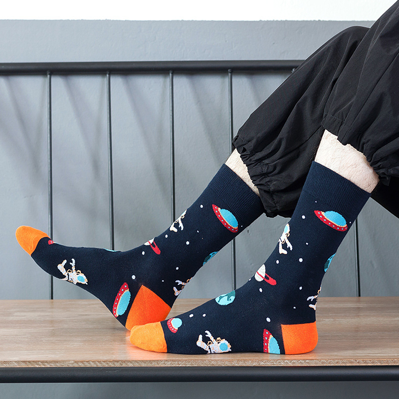 Otoño invierno nueva moda personalidad estrella tendencia calcetines mujer europa américa hip hop medias algodón amazon al por mayor Specification image
