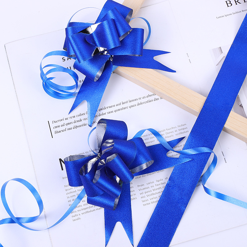 金葱膜拉花婚庆礼品礼盒手拉花花果篮装饰生日会场蝴蝶结装饰拉花