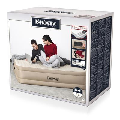 Bestway双人双层布面充气床欧规内置泵 家用充气床加厚气垫懒人床详情图4