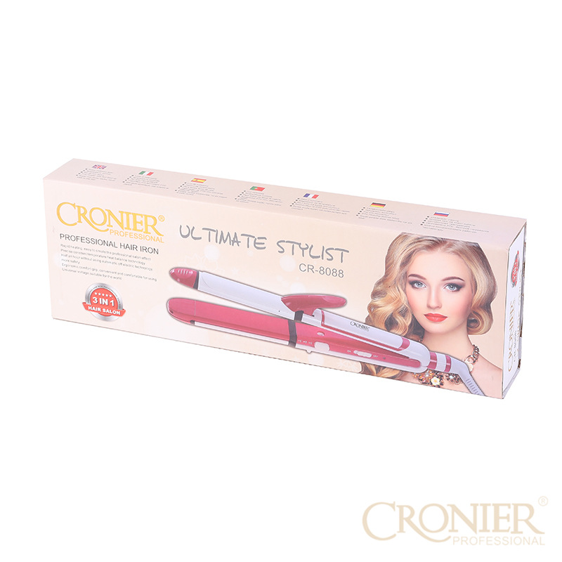 CRONIER CR-8088 Straight Hair Straightener, Curling Iron, Portable thermostatic Conditioner Item Picture