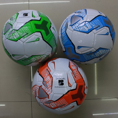 正品5号足球烽火系列5号彩色PU机缝足球专业比赛足球可定做可代发详情图1