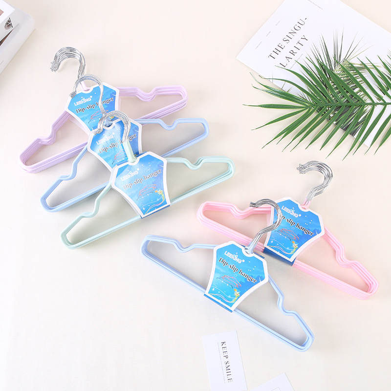 6017 Yiwu Liting Children's Impregnated Anti-Slip Dry and Wet Dual-purpose Household Clothes Hanger Manufacturer Wholesale Specification image