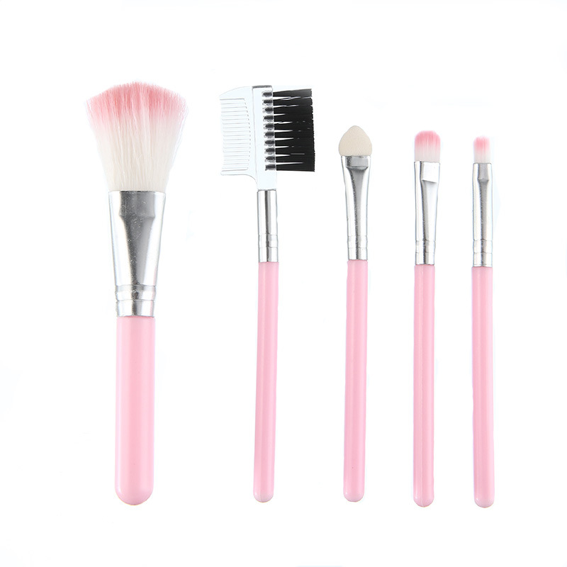 Portable Fiber Hair 5 Makeup Brush Set Small Set Eye Shadow Refresh Hand Beauty Tools Manufacturers Foreign Trade Stock