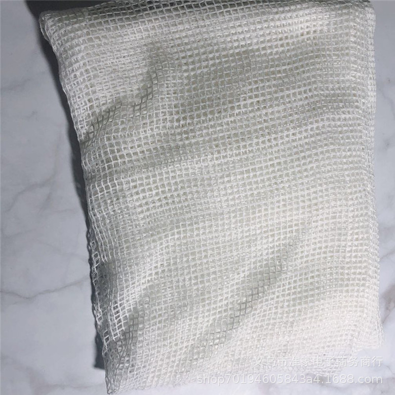 厂家直销现货供应白色方格网布 棉质格子正方形蕾丝 服装裙子面料白底实物图