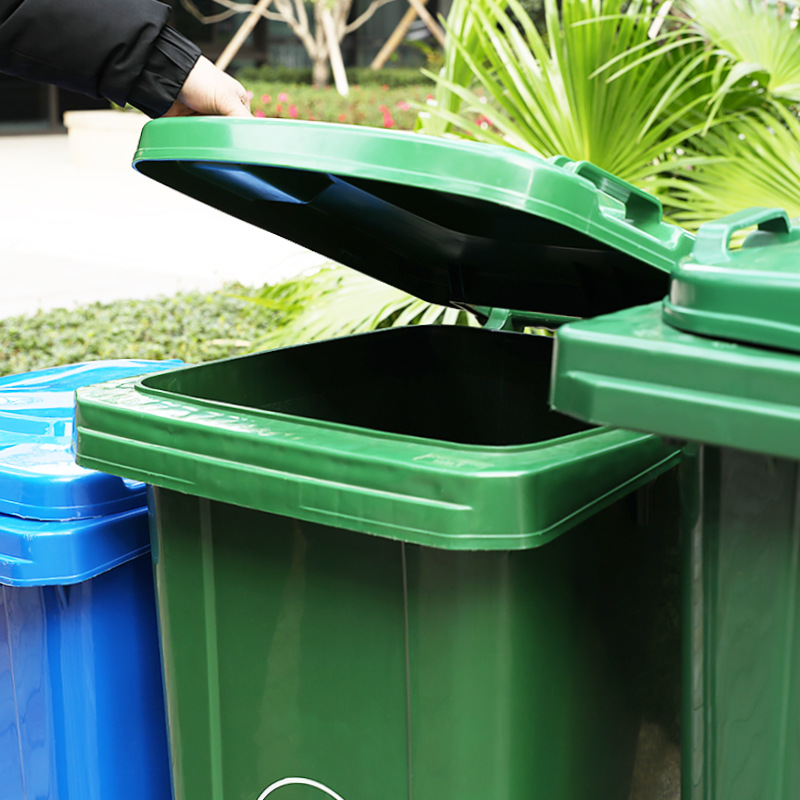 240L Property Outdoor Garbage Bin Classification Sanitation Bin With Cover 120L Residential Garbage Bin Wholesale Specification drawing