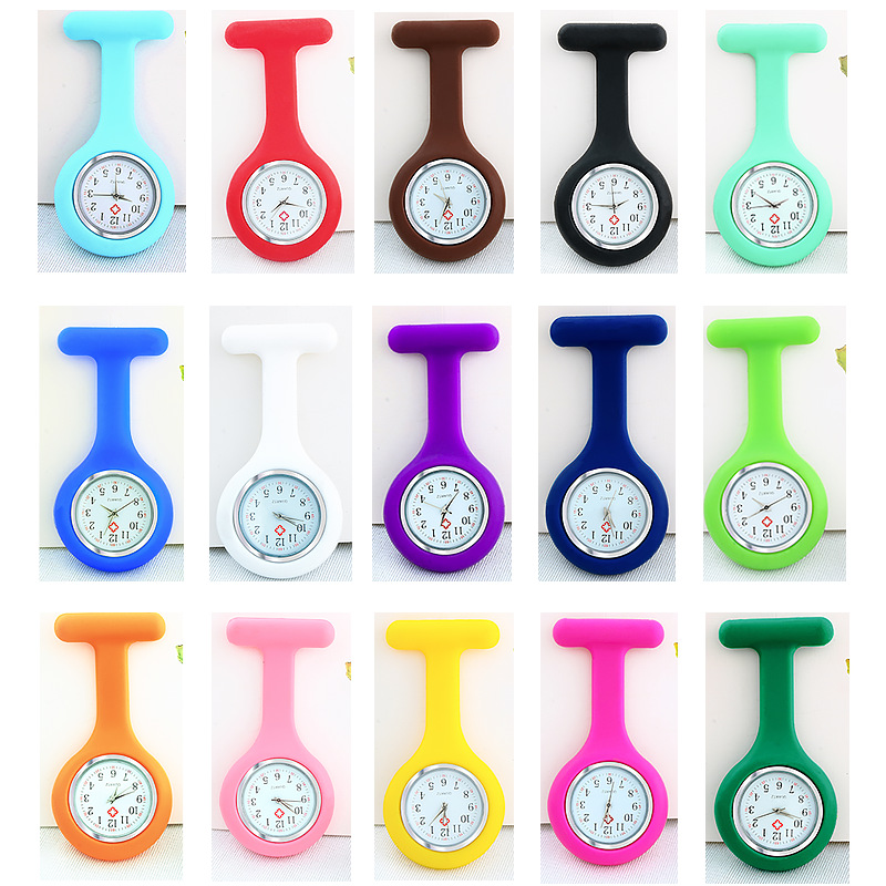 Factory direct sales of new silicone bands, wholesale of men's and women's nurse watches, advertising gifts, hanging watches, best-selling chest watches, one-piece consignment