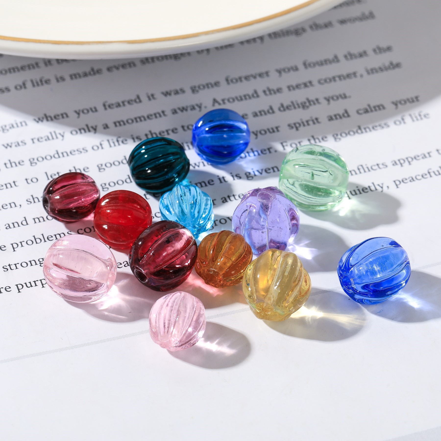 Hanyu Yuan Handmade Glass Pumpkin Beads, various glass pumpkin beads, versatile glass pumpkin bead manufacturers summary Specification image