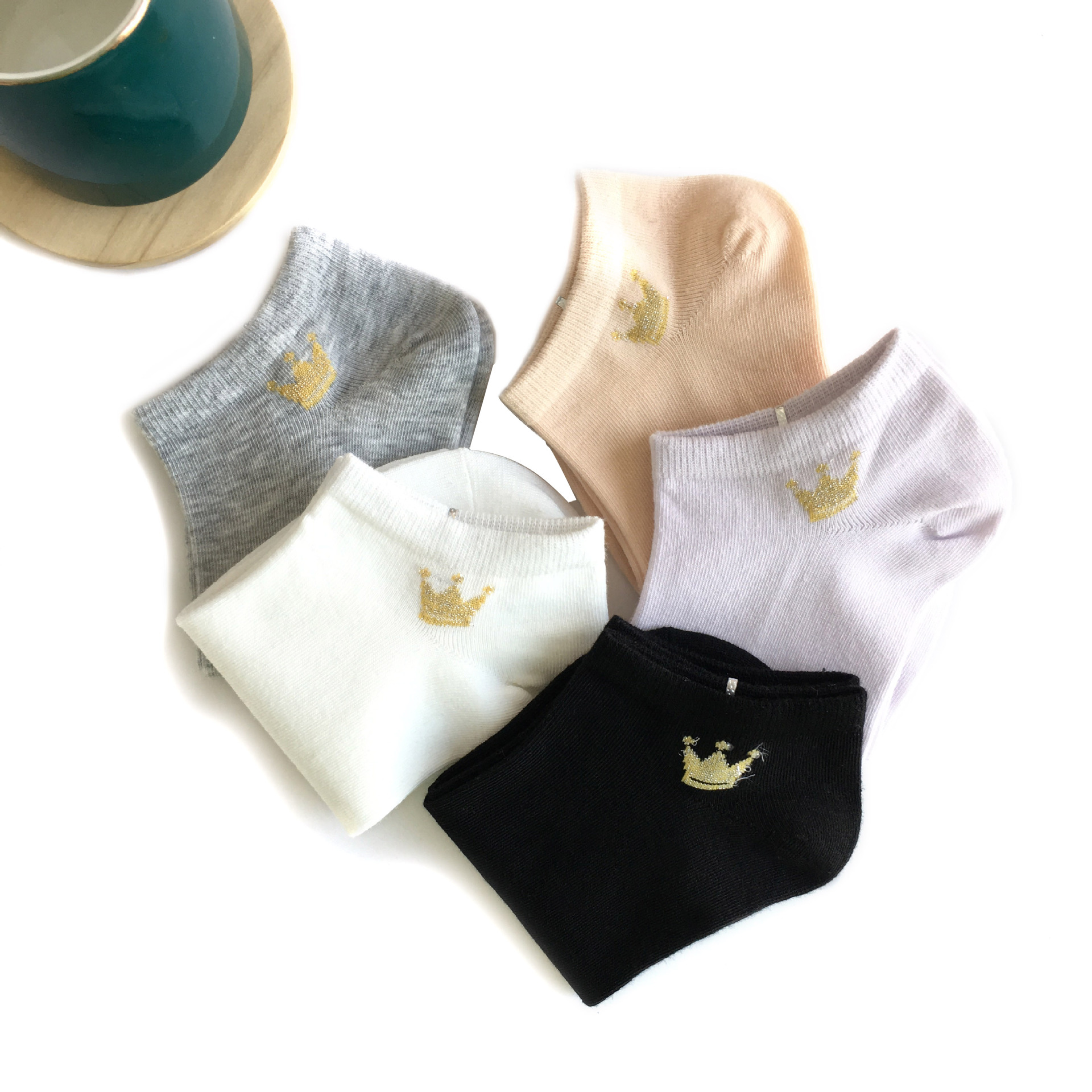 Women's short socks, shallow-mouthed, cute boat sock, pure cotton, Korean summer, invisible, spring, thin, Japanese style Item Picture