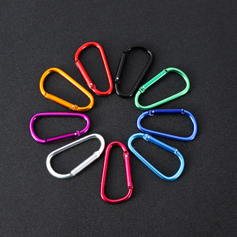 D-Type Spring Hook Kettle Backpack Buckle Aluminum Alloy Safety Climbing Buckle Toy Gift Buckle Wholesale