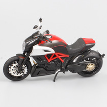 Huayi simulation motorcycle 1 12 Ducati great devil children's sound and light alloy toy collection ornaments wholesale