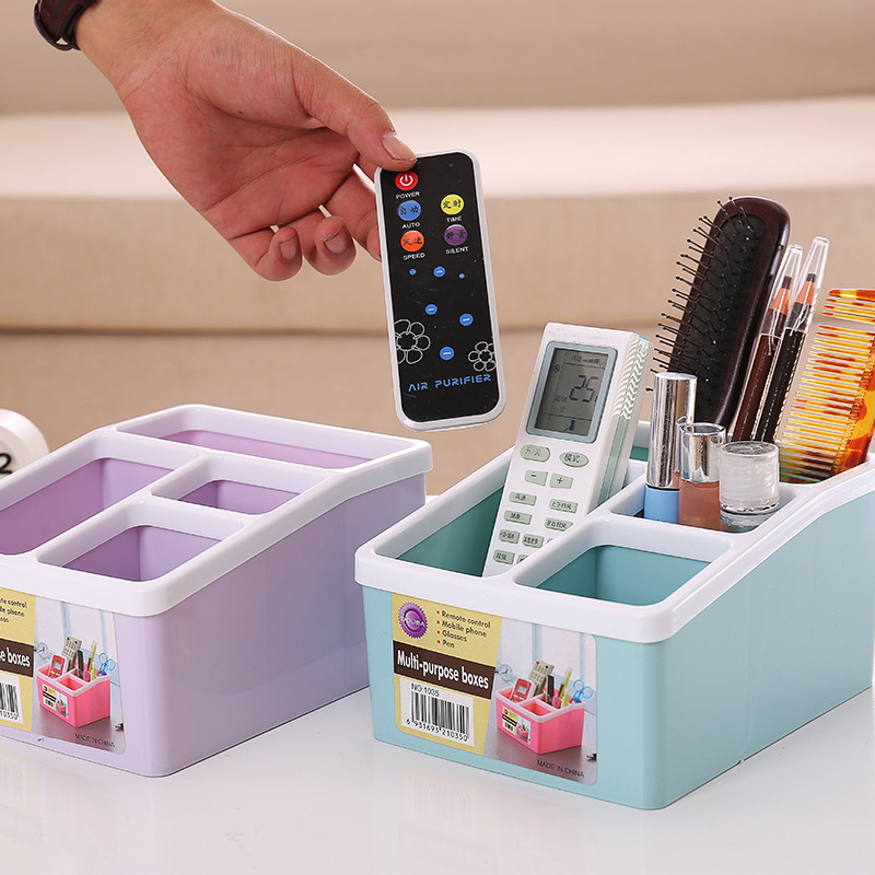 Storage Box Desktop Clutter Organizer Home Living Room Storage Box Plastic Multi-Compartment Organizer Box details Picture