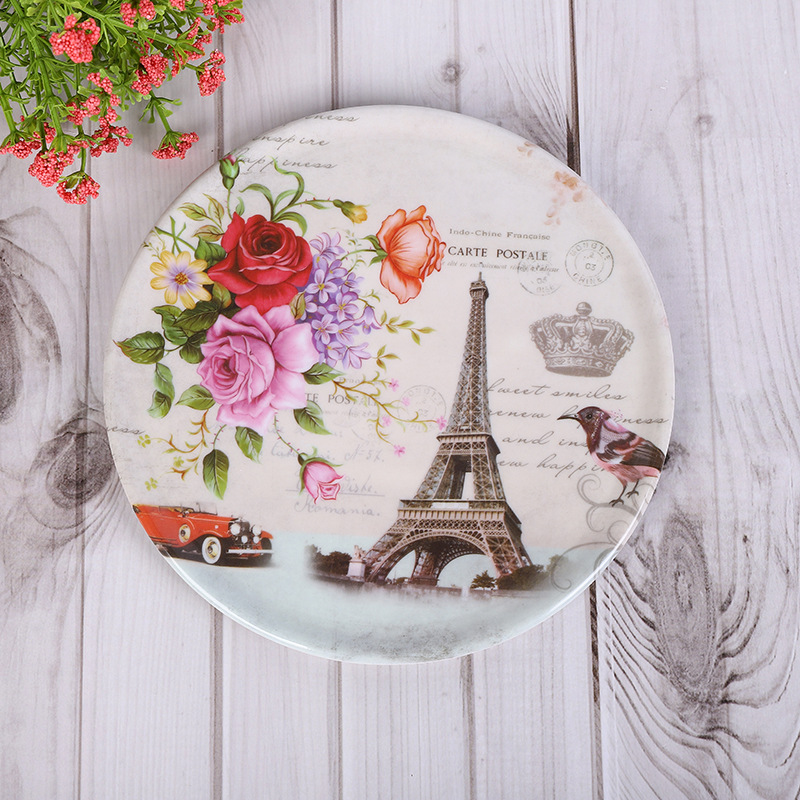 Manufacturers Direct Supply Of Melamine Non-Oil Heat Insulation Mat Fruit Tray Tray Plate Light And Non-Breakable Plate Plate Plate details Picture