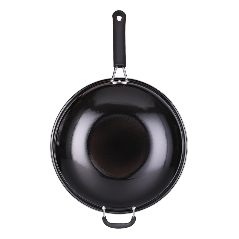 Our factory produces pearl genuine stainless steel woks, cooking POTS, enamel POTS, and custom kitchenware. We offer sample processing for export Specification image