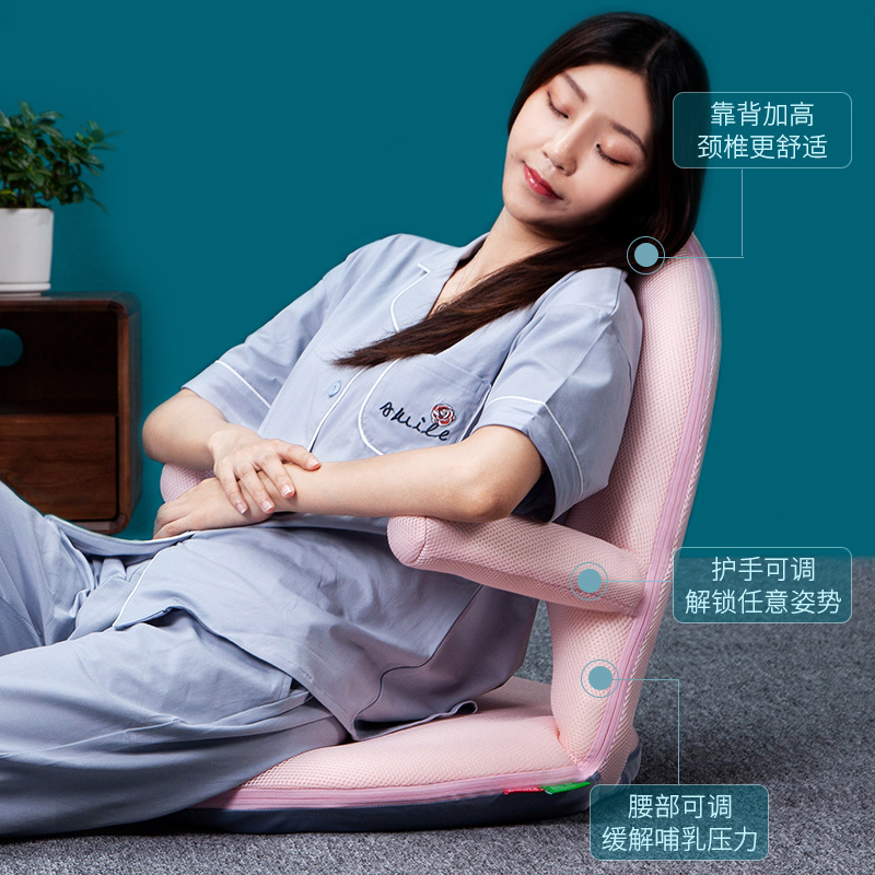 sofa批发扶手躺椅懒人小沙发榻榻米折叠床上靠背哺乳护腰喂奶椅子产品图