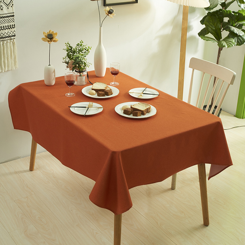 旭爱餐桌布艺纯色北欧简约隔水纯色茶几台布网红餐桌布批发桌布详情图3