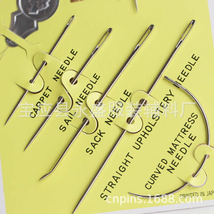 Factory wholesale 25-piece hand sewing needle set, with multiple specifications of straight and curved needles, including needle threading tools and sewing accessories such as needle cards Item Picture