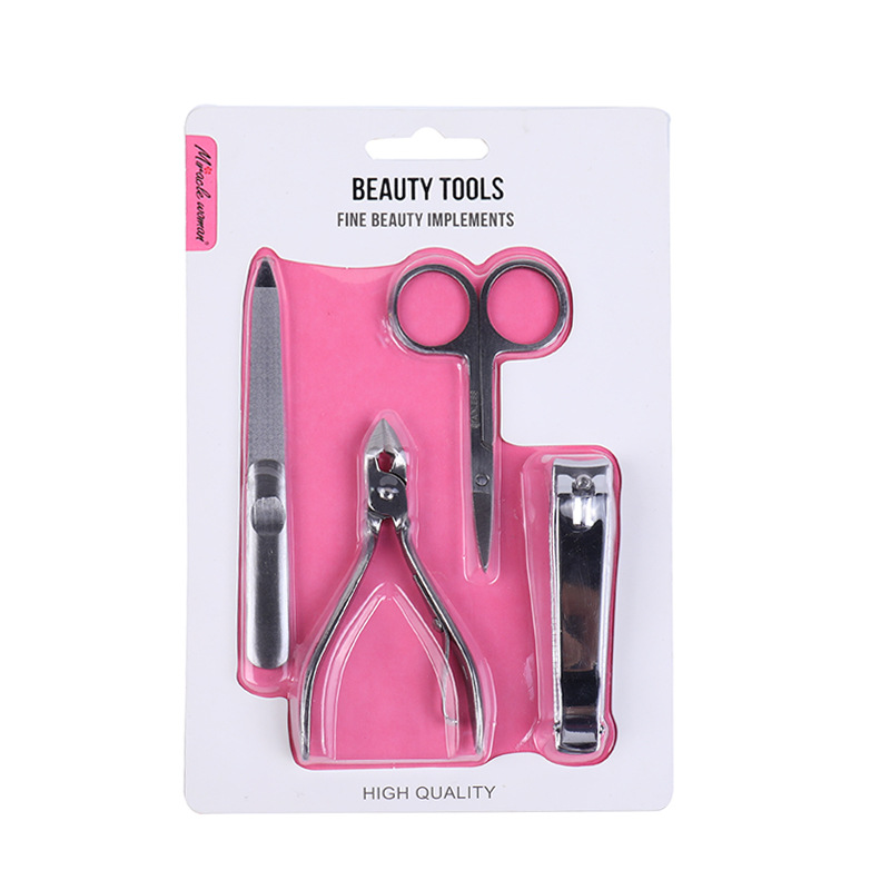 Manufacturers Directly Supply Stainless Steel Multi-Functional Beauty Manicure Nail Nail Manicure Tool Four Sets Of Dead Skin Cutting Steel File Item Picture