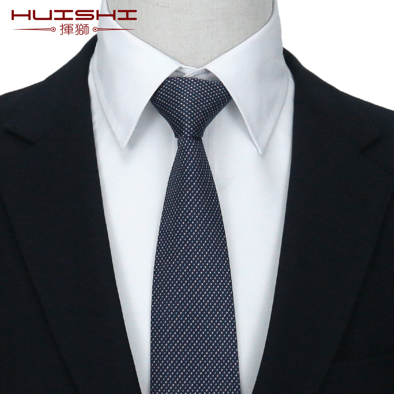 领带男士制服西装休闲宽8cm高密度涤丝正品伴郎婚礼男士手打领带详情图3