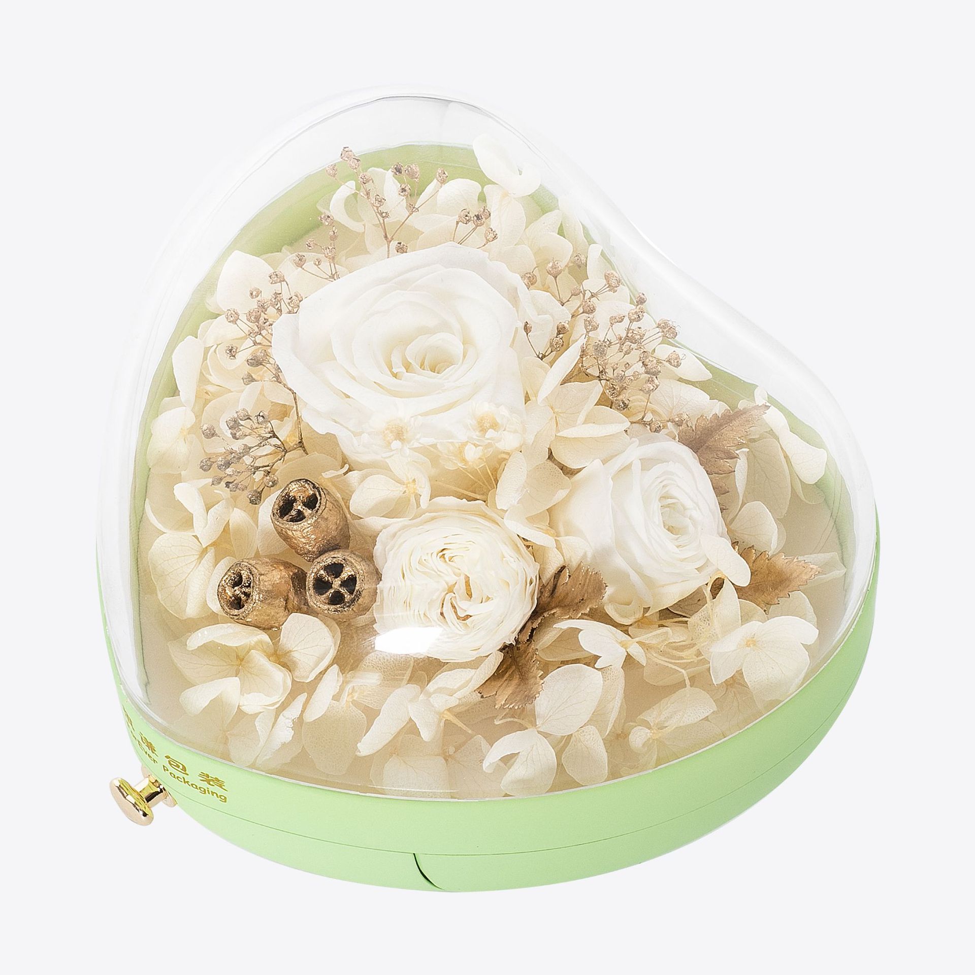 Romantic Valentine's Day Gift Box Tumbler Heart Eternal Flower Gift Box Christmas Jewelry Box Ring Pendant Drawer Accessories Item Picture