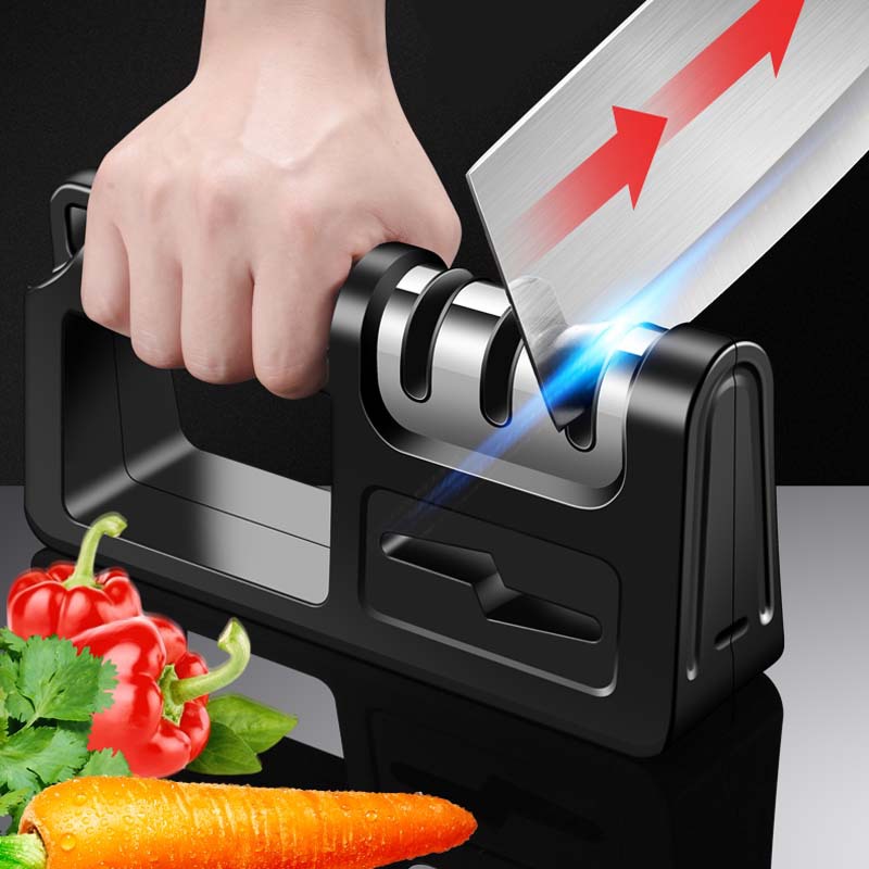 Cross-border kitchenware handheld knife sharpener, fast diamond knife sharpener function, multi-purpose knife and scissors, knife sharpener, stone sharpener details Picture