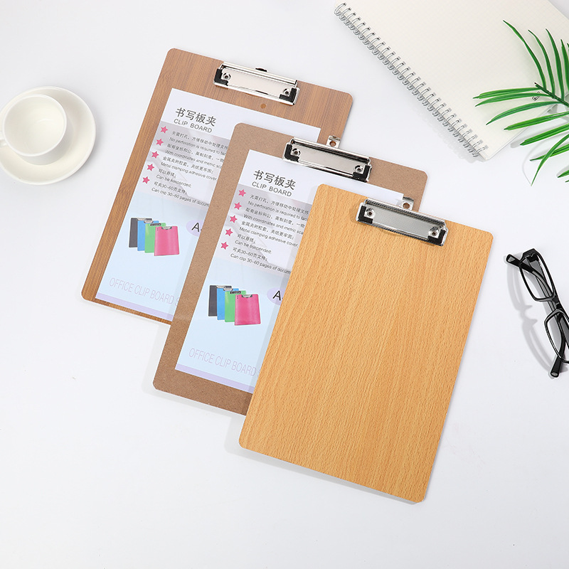 Ewu Shan Plate Clamp A4-32K Writing Pad Thickened Wooden Exam With Menu Clamp Hook Clamp Office details Picture