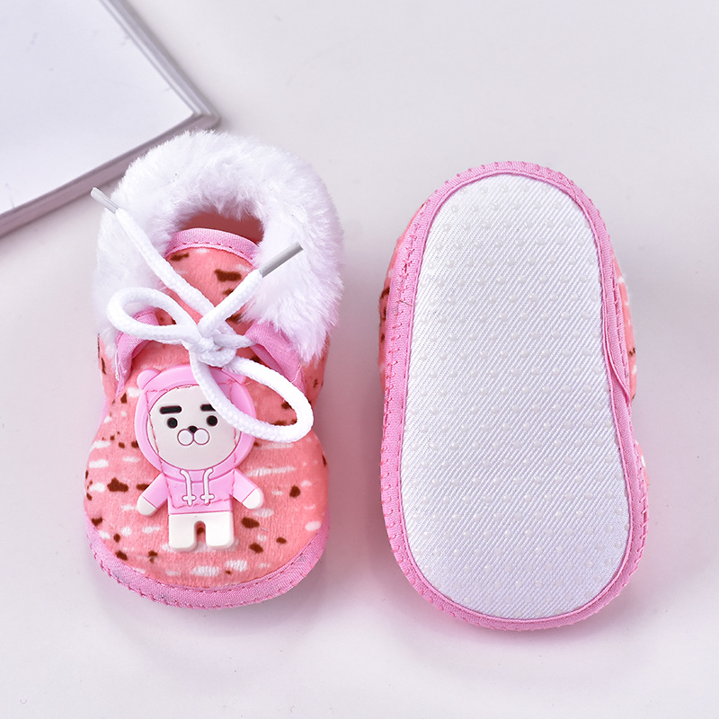 New Lace-Up Baby Shoes Cartoon Warm Thick Toddler Shoes Baby Cotton Shoes Manufacturers Box Manufacturers Wholesale Application Scenario