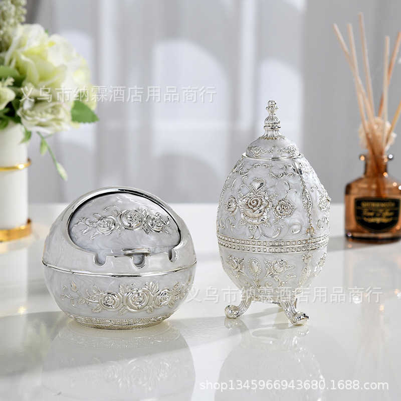 Metal European Advanced Metal Toothpick Box Alloy Toothpick Holder Classic Home Hotel Ktv Toothpick Box Item Picture